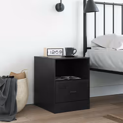VidaXL 841751 nightstand/bedside table Black