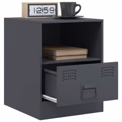 VidaXL 841756 nightstand/bedside table Anthracite - Additional view 4