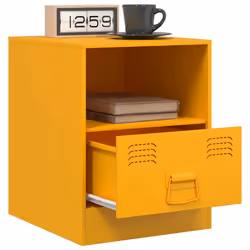 VidaXL 841758 nightstand/bedside table Yellow - Additional view 4