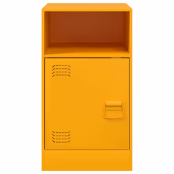 vidaXL Bedside Cabinets Bed Table Nightstand Side Table Bed Cabinet Steel - mustard yellow, 2 pcs - Additional view 4