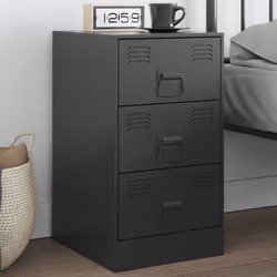 VidaXL 841775 nightstand/bedside table Black