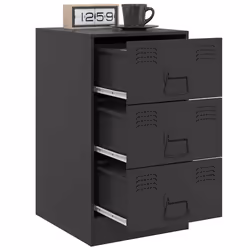 VidaXL 841776 nightstand/bedside table Black - Additional view 4