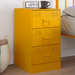 VidaXL 841781 nightstand/bedside table Yellow