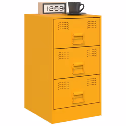 VidaXL 841781 nightstand/bedside table Yellow - Additional view 4