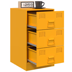 VidaXL 841781 nightstand/bedside table Yellow - Additional view 5
