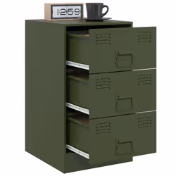 VidaXL 841784 nightstand/bedside table Olive - Additional view 5