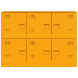 vidaXL Sideboard Storage Cupboard Side Cabinet Highboard Mustard Yellow Steel - mustard yellow - Additional view 5