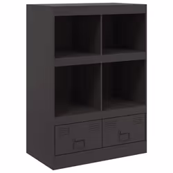 vidaXL Highboard Sideboard Side Cabinet Home Storage Cupboard Anthracite Steel - black
