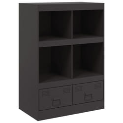 vidaXL Highboard Sideboard Side Cabinet Home Storage Cupboard Anthracite Steel - black