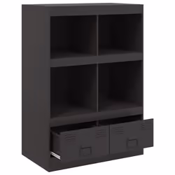 vidaXL Highboard Sideboard Side Cabinet Home Storage Cupboard Anthracite Steel - black - Additional view 6