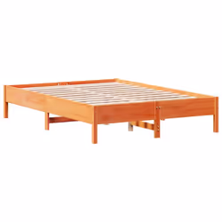 vidaXL Bed Frame Home Bedstead Wax Brown 150x200 cm King Size Solid Wood Pine - Additional view 5