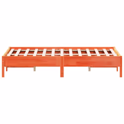 vidaXL Bed Frame Home Bed Base Bedstead Wax Brown 120x200 cm Solid Wood Pine - Additional view 4