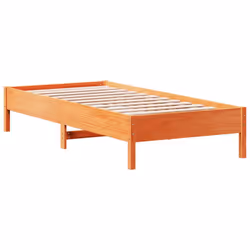 vidaXL Bed Frame Bedroom Bed Base Bedstead Wax Brown 90x200 cm Solid Wood Pine - Additional view 5