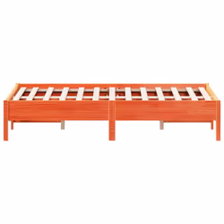 vidaXL Bed Frame Home Bed Base Bedstead Wax Brown 140x190 cm Solid Wood Pine - Additional view 4