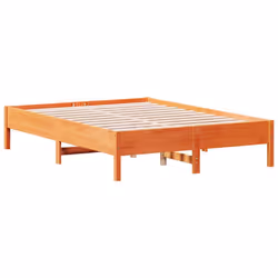 vidaXL Bed Frame Bad Base Wax Brown 120x190 cm Small Double Solid Wood Pine