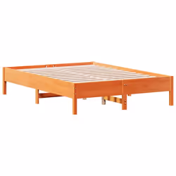 vidaXL Bed Frame Bad Base Wax Brown 120x190 cm Small Double Solid Wood Pine - Additional view 5