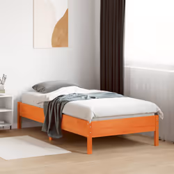 vidaXL Bed Frame Bed Base Bedstead Wax Brown 90x190 cm Single Solid Wood Pine