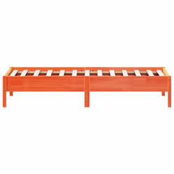 vidaXL Bed Frame Bed Base Bedstead Wax Brown 90x190 cm Single Solid Wood Pine - Additional view 4