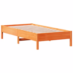 vidaXL Bed Frame Bed Base Bedstead Wax Brown 90x190 cm Single Solid Wood Pine - Additional view 5