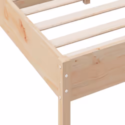 vidaXL Bed Frame with Headboard Bedstead Bed Base 120x200 cm Solid Wood Pine - 120 x 190 cm - Additional view 6
