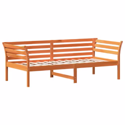 vidaXL Day Bed Sofa Bed Daybed Couch Guest Bed White 80x200 cm Solid Wood Pine - brown, 100 x 200 cm