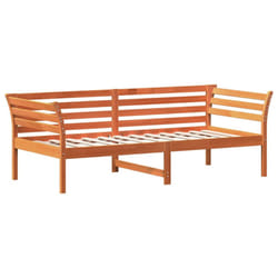vidaXL Day Bed Sofa Bed Daybed Couch Guest Bed White 80x200 cm Solid Wood Pine - brown, 100 x 200 cm