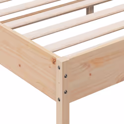 vidaXL Bed Frame with Headboard Bedstead Bed Base 120x200 cm Solid Wood Pine - 180 x 200 cm - Additional view 6
