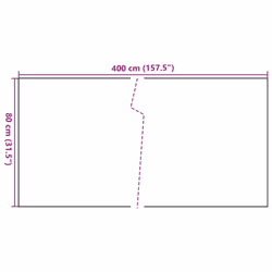 vidaXL Balcony Screen Privacy Screen Outdoor Garden Fence Screen Poly Rattan - light brown, 400 x 80 cm - Additional view 7