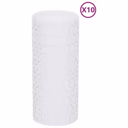 vidaXL Balcony Screens Patio Privacy Screen 10 pcs Black 255x19 cm Poly Rattan - white, 10 pcs