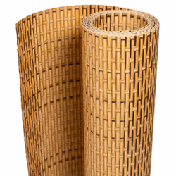 vidaXL Balcony Screens Patio Privacy Screen 10 pcs Black 255x19 cm Poly Rattan - light brown, 5 pcs