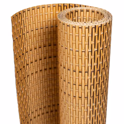 vidaXL Balcony Screens Patio Privacy Screen 10 pcs Black 255x19 cm Poly Rattan - light brown, 10 pcs
