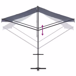 vidaXL Free Standing Awning Canopy Garden Canopy Sunshade Outdoor Shelter - 4 x 3 m - Additional view 6