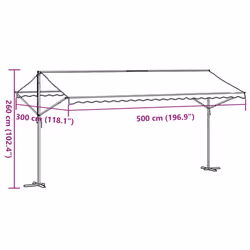 vidaXL Free Standing Awning Canopy Garden Canopy Sunshade Outdoor Shelter - 5 x 3 m - Additional view 10