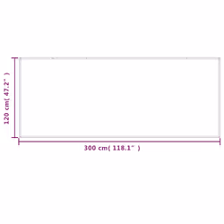 vidaXL Balcony Screen Outdoor Privacy Screen Fence Patio Screen Oxford Fabric - light grey, 120 x 300 cm - Additional view 5