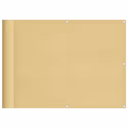 vidaXL Balcony Screen Outdoor Privacy Screen Fence Patio Screen Oxford Fabric - sand, 75 x 400 cm