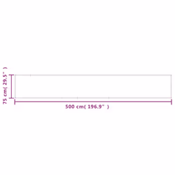 vidaXL Balcony Screen Outdoor Privacy Screen Fence Patio Screen Oxford Fabric - sand, 75 x 500 cm - Additional view 5