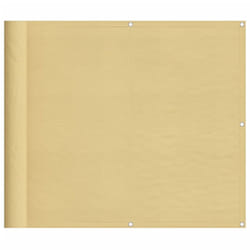 vidaXL Balcony Screen Outdoor Privacy Screen Fence Patio Screen Oxford Fabric - sand, 90 x 400 cm
