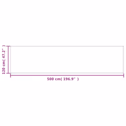 vidaXL Balcony Screen Outdoor Privacy Screen Fence Patio Screen Oxford Fabric - sand, 120 x 500 cm - Additional view 3
