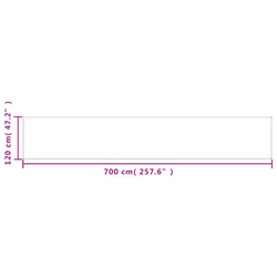 vidaXL Balcony Screen Outdoor Privacy Screen Fence Patio Screen Oxford Fabric - beige, 120 x 700 cm - Additional view 5