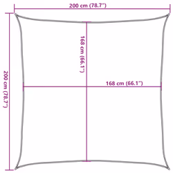vidaXL Sun Shade Sail Awning Canopy Light Grey 2x2 m 100% Polyester Oxford - Additional view 9