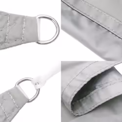 vidaXL Sun Shade Sail Awning Canopy Light Grey 3x3 m 100% Polyester Oxford - Additional view 5