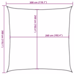 vidaXL Sun Shade Sail Awning Canopy Light Grey 3x3 m 100% Polyester Oxford - Additional view 9