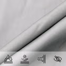 vidaXL Sun Shade Sail Awning Canopy Light Grey 5x5 m 100% Polyester Oxford - Additional view 7
