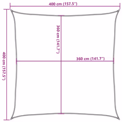 vidaXL Sun Shade Sail Awning Canopy Sunscreen Sand 4x4 m 100% Polyester Oxford - Additional view 3