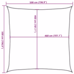 vidaXL Sun Shade Sail Awning Canopy Sunscreen Sand 5x5 m 100% Polyester Oxford - Additional view 3