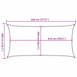 vidaXL Sunshade Sail Oxford Fabric Rectangular Patio Shade Sunscreen Canopy - sand, 3 x 4.5 m - Additional view 9