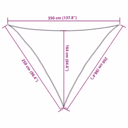 vidaXL Sun Shade Sail Canopy Light Grey 2.5x2.5x3.5 m 100% Polyester Oxford - Additional view 3