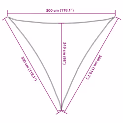 vidaXL Sun Shade Sail Awning Canopy Light Grey 3x3x3 m 100% Polyester Oxford - Additional view 9