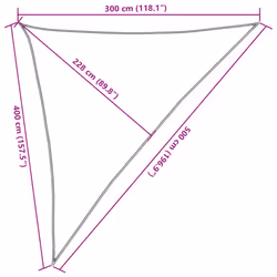 vidaXL Sun Shade Sail Awning Canopy Light Grey 3x4x5 m 100% Polyester Oxford - Additional view 3