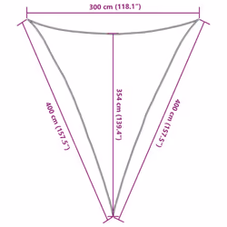 vidaXL Sun Shade Sail Awning Canopy Light Grey 3x4x4 m 100% Polyester Oxford - Additional view 3